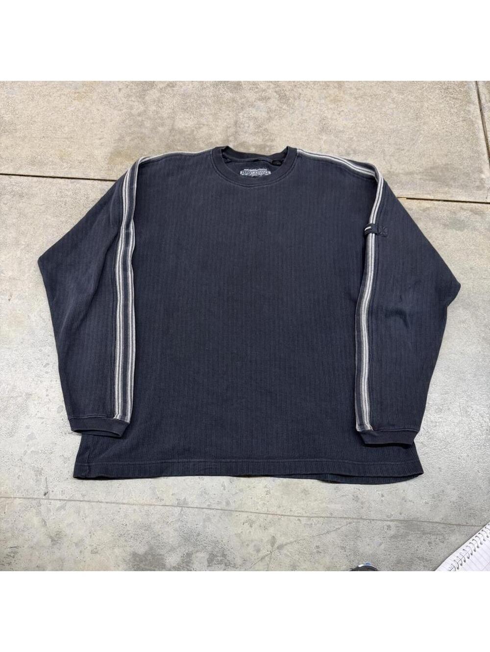vintage zero tolerance black heavyweight striped shirt size large